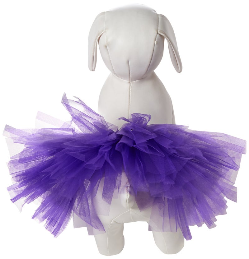 Pawpatu Handcrafted Purple Mesh Tutu for Small Dogs - Image 2